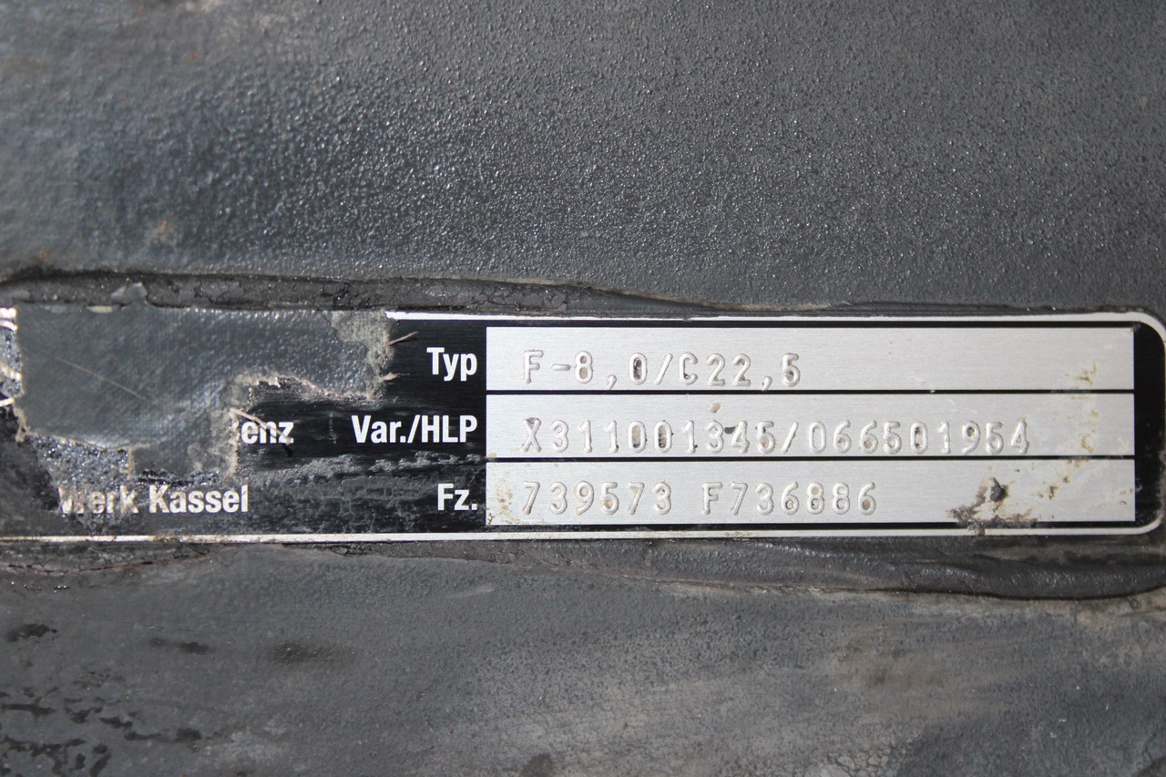 AXA FATA F-8,0-C22,5 MERCEDES ACTROS MP4 A9603311801, X311001345 - 앞 차축 트럭 용 : 사진 3 AXA FATA F-8,0-C22,5 MERCEDES ACTROS MP4 A9603311801, X311001345 - 앞 차축 트럭 용 : 사진 3