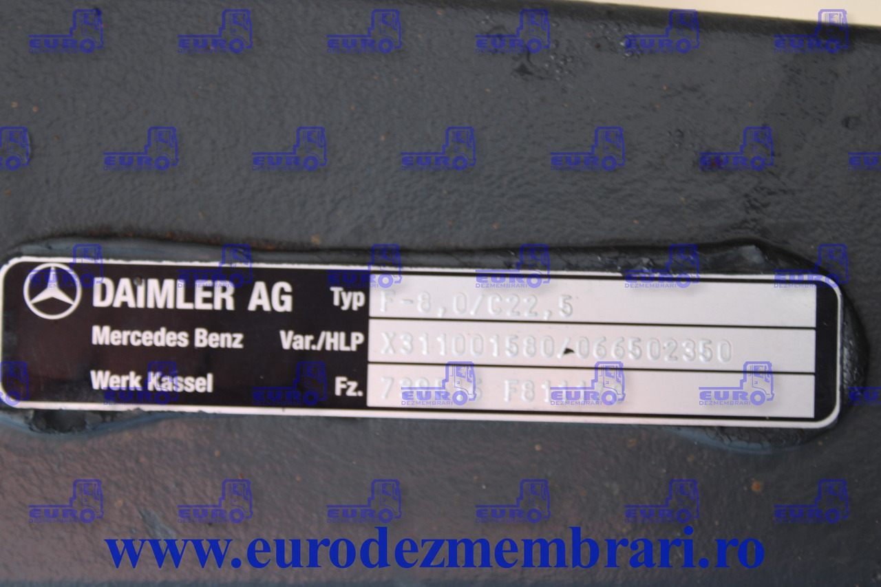 AXA FATA F8-0-C22,5 MERCEDES ACTROS A9633310101, X311001580, 066502350 - 앞 차축 트럭 용 : 사진 3 AXA FATA F8-0-C22,5 MERCEDES ACTROS A9633310101, X311001580, 066502350 - 앞 차축 트럭 용 : 사진 3