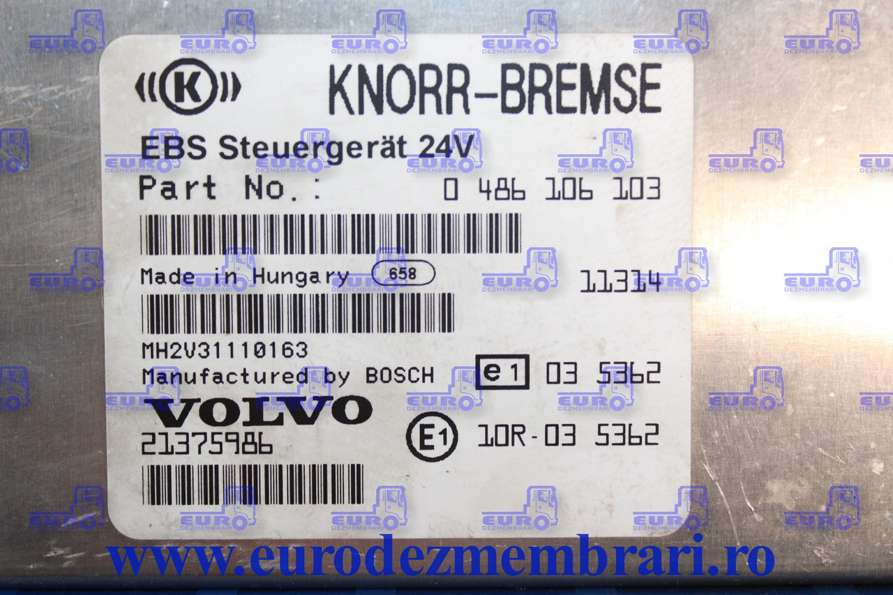 CALCULATOR EBS VOLVO 21375986 - ECU 트럭 용 : 사진 3 CALCULATOR EBS VOLVO 21375986 - ECU 트럭 용 : 사진 3