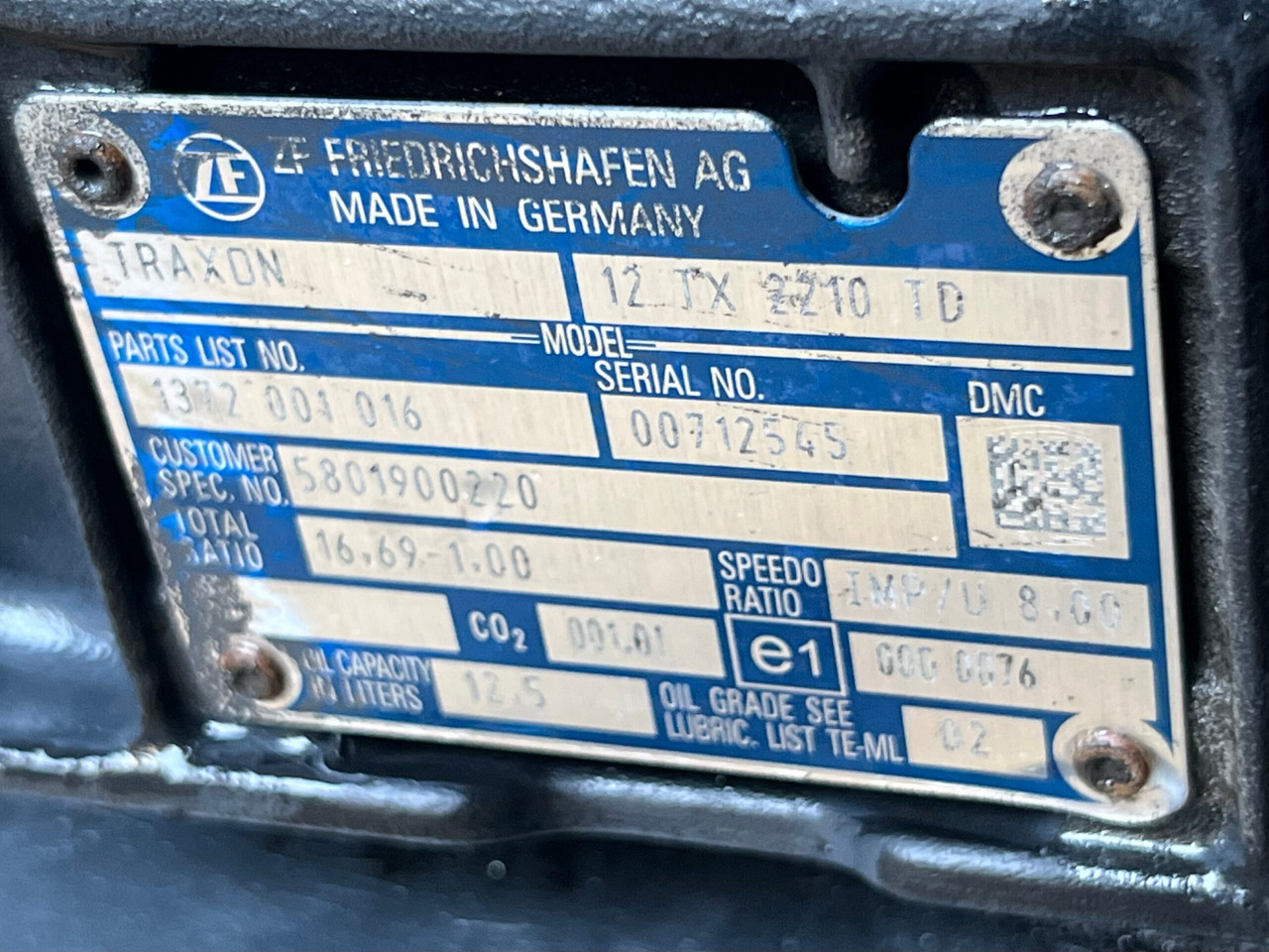 CUTIE DE VITEZE TRAXON FARA INTARDER IVECO 12TX 2210 TD R=16,69-1,00 5801900220 - 기어박스 트럭 용 : 사진 3 CUTIE DE VITEZE TRAXON FARA INTARDER IVECO 12TX 2210 TD R=16,69-1,00 5801900220 - 기어박스 트럭 용 : 사진 3