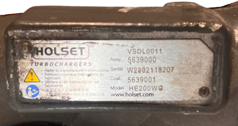 DAF Holset HE200WG - 터보 : 사진 3 DAF Holset HE200WG - 터보 : 사진 3