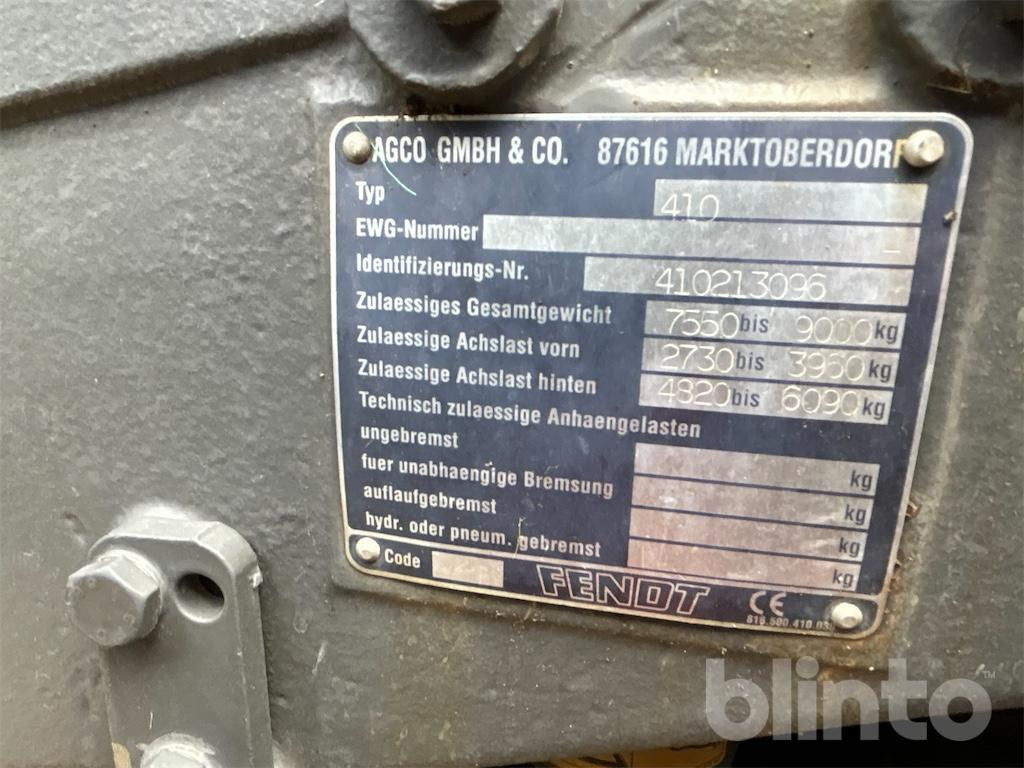 장궤형 트랙터 Fendt 410 Vario (2001) : 사진 6