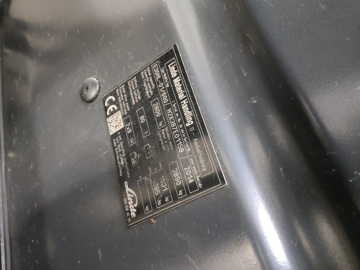 Linde E30HL-01/600 - 전기 지게차 : 사진 5 Linde E30HL-01/600 - 전기 지게차 : 사진 5