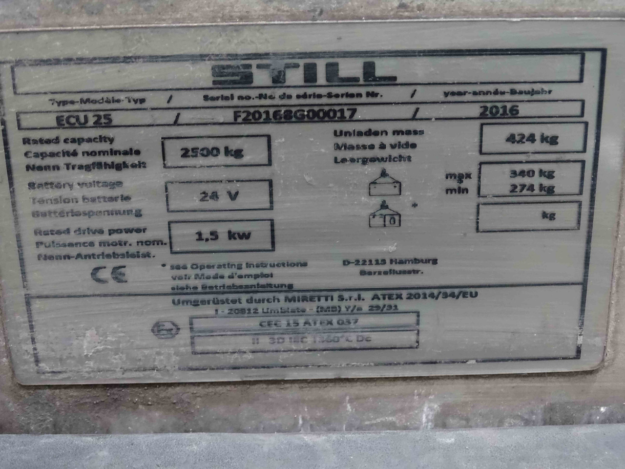 Still ECU25/EX/1610MM - 팔레트 트럭 : 사진 5 Still ECU25/EX/1610MM - 팔레트 트럭 : 사진 5