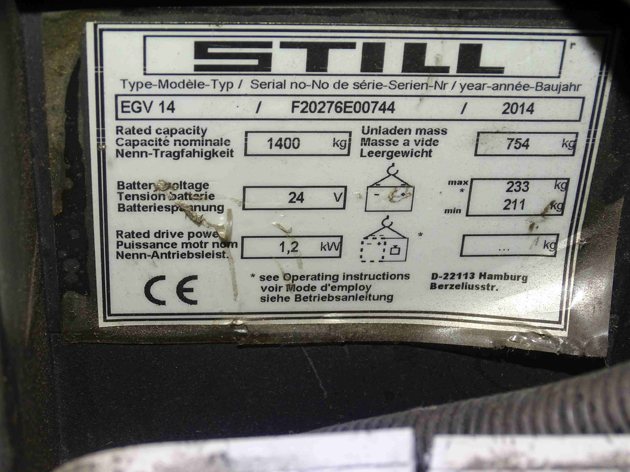 Still EGV14/1000MM - 스태커 : 사진 5 Still EGV14/1000MM - 스태커 : 사진 5