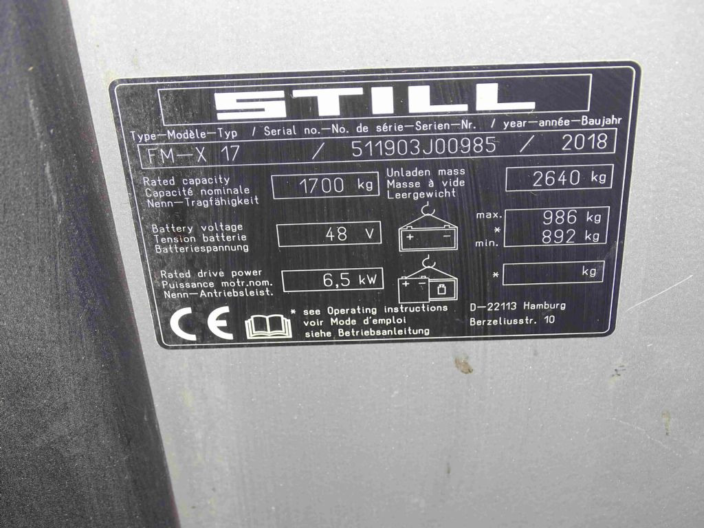Still FM-X17 - 리치 트럭 : 사진 5 Still FM-X17 - 리치 트럭 : 사진 5