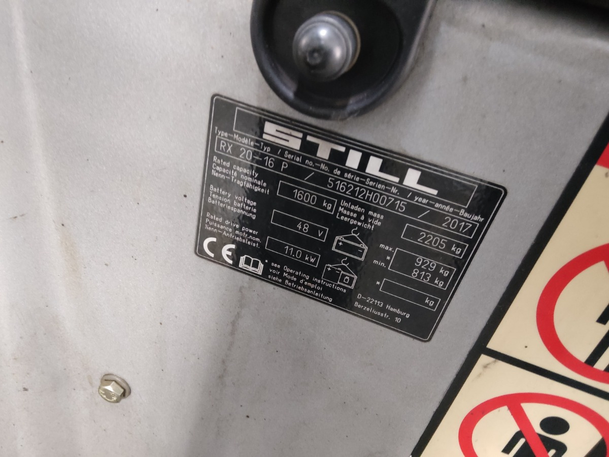 Still RX20-16P - 전기 지게차 : 사진 5 Still RX20-16P - 전기 지게차 : 사진 5