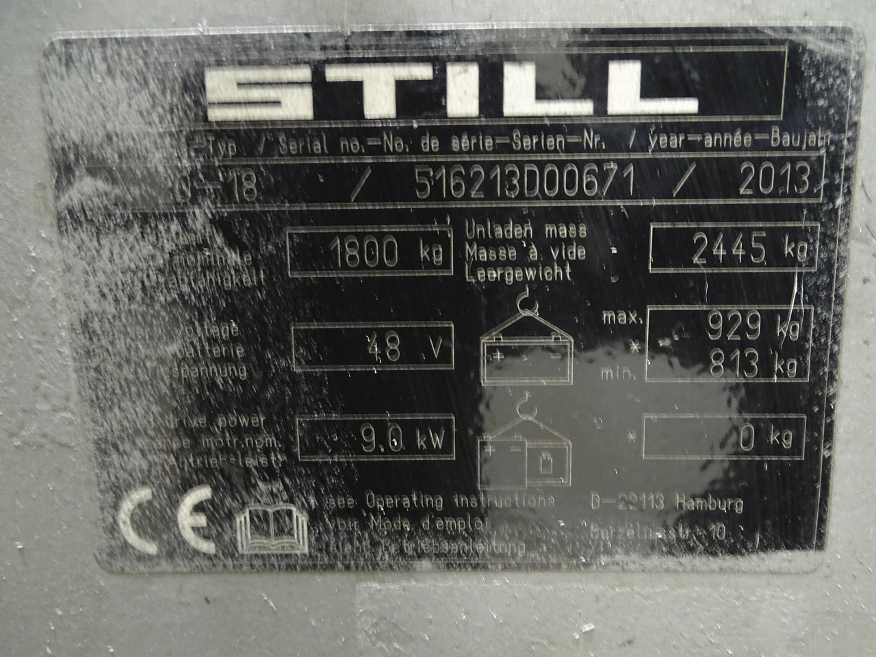 전기 지게차 Still RX20-18 : 사진 9