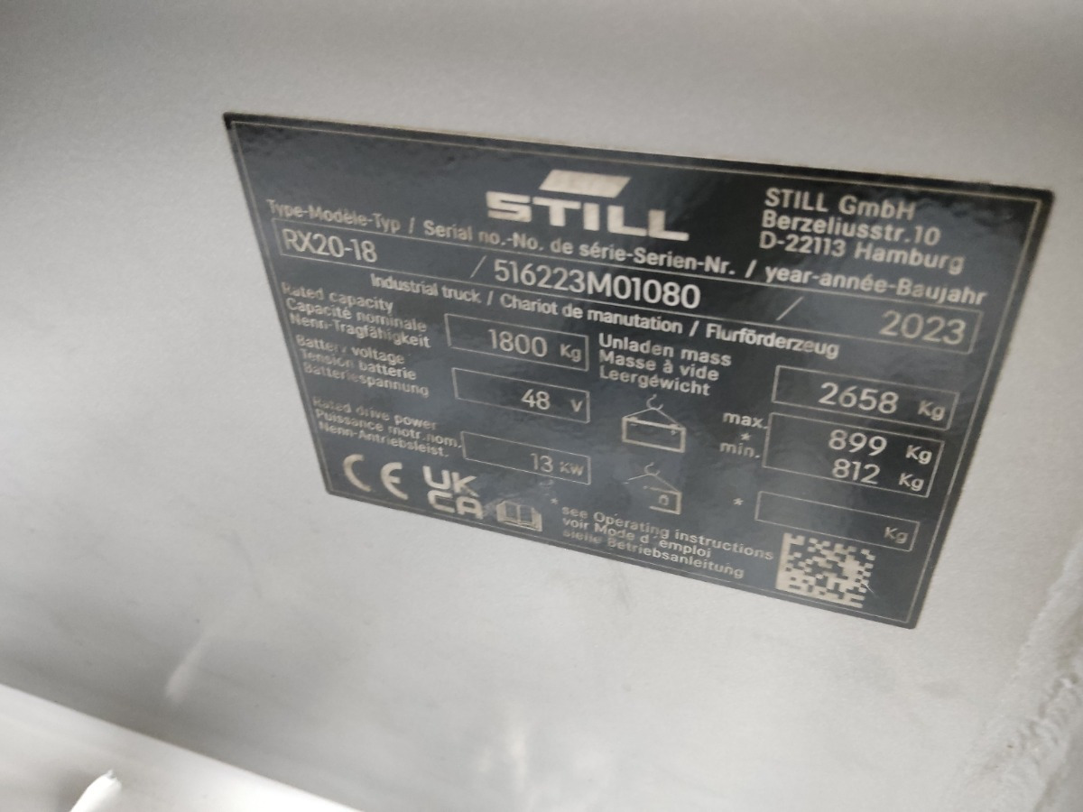 Still RX20-18 - 전기 지게차 : 사진 5 Still RX20-18 - 전기 지게차 : 사진 5