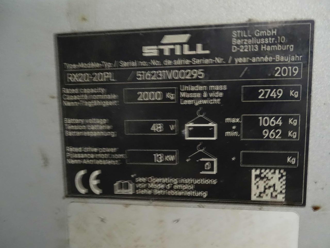 Still RX20-20PL - 전기 지게차 : 사진 5 Still RX20-20PL - 전기 지게차 : 사진 5