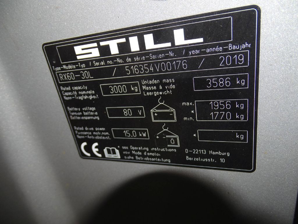 Still RX60-30L - 전기 지게차 : 사진 5 Still RX60-30L - 전기 지게차 : 사진 5