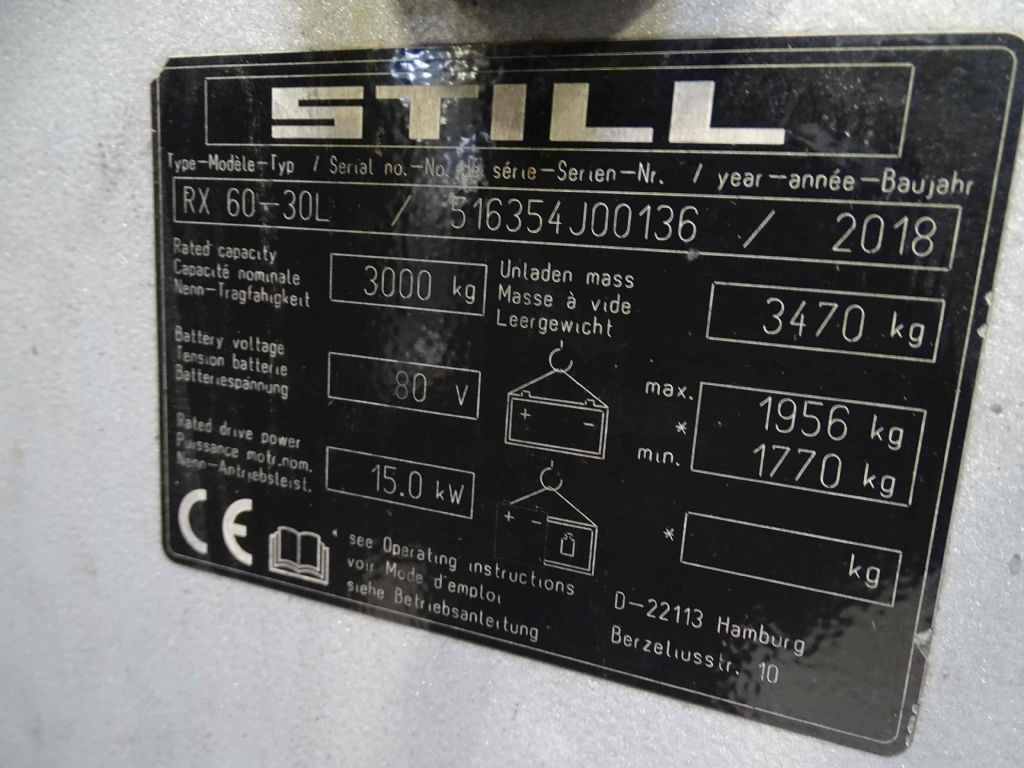 Still RX60-30L - 전기 지게차 : 사진 5 Still RX60-30L - 전기 지게차 : 사진 5
