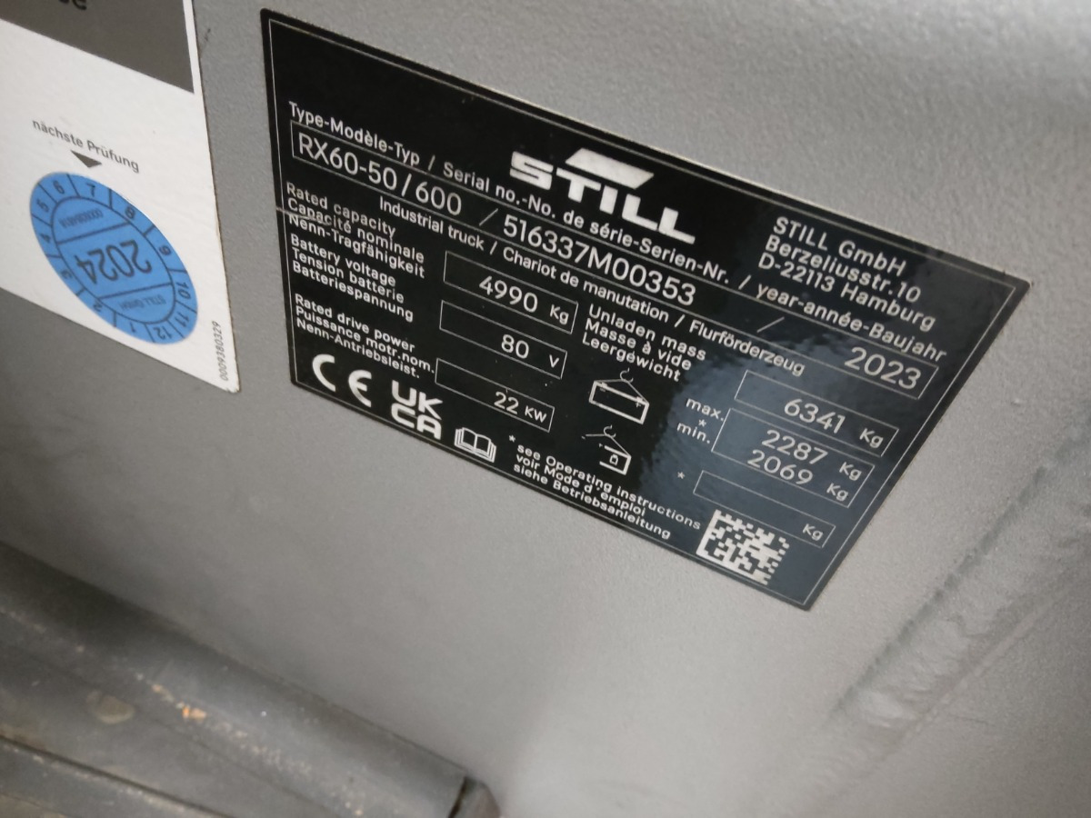 Still RX60-50/600 - 전기 지게차 : 사진 5 Still RX60-50/600 - 전기 지게차 : 사진 5