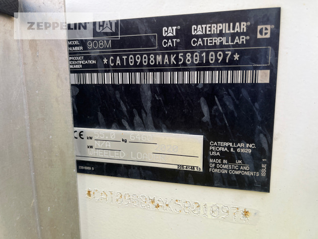 Cat 908M - 휠 로더 : 사진 2 Cat 908M - 휠 로더 : 사진 2