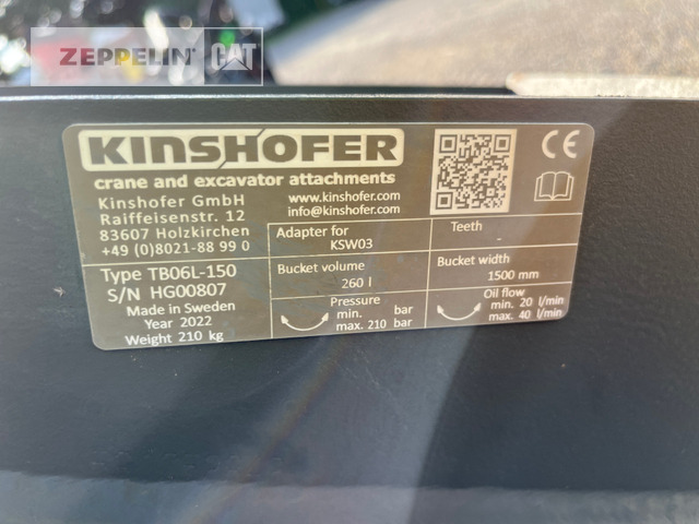 Kinshofer TB06-1500 GLV - 굴삭기 버킷 : 사진 4 Kinshofer TB06-1500 GLV - 굴삭기 버킷 : 사진 4