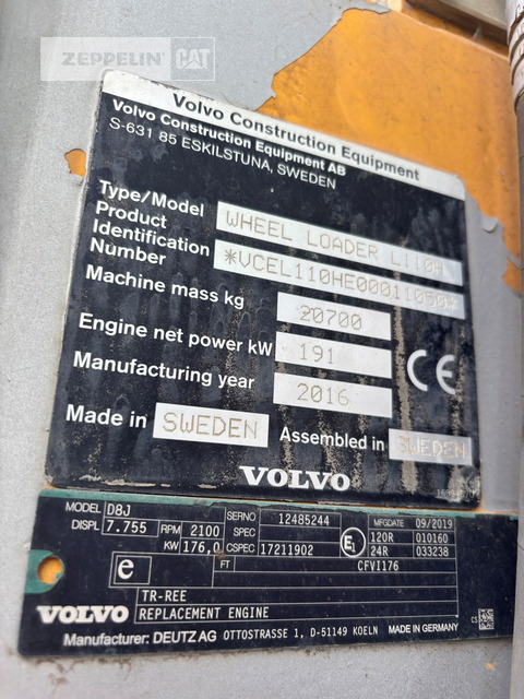 Volvo L110H - 휠 로더 : 사진 5 Volvo L110H - 휠 로더 : 사진 5