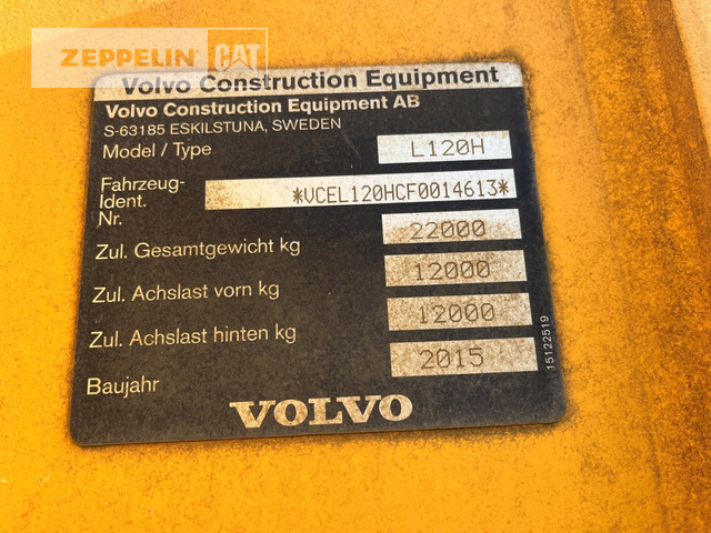 Volvo L120H - 휠 로더 : 사진 3 Volvo L120H - 휠 로더 : 사진 3